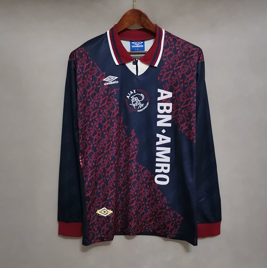 AAA Quality Ajax 94/95 Away Dark Blue Long Soccer Jersey